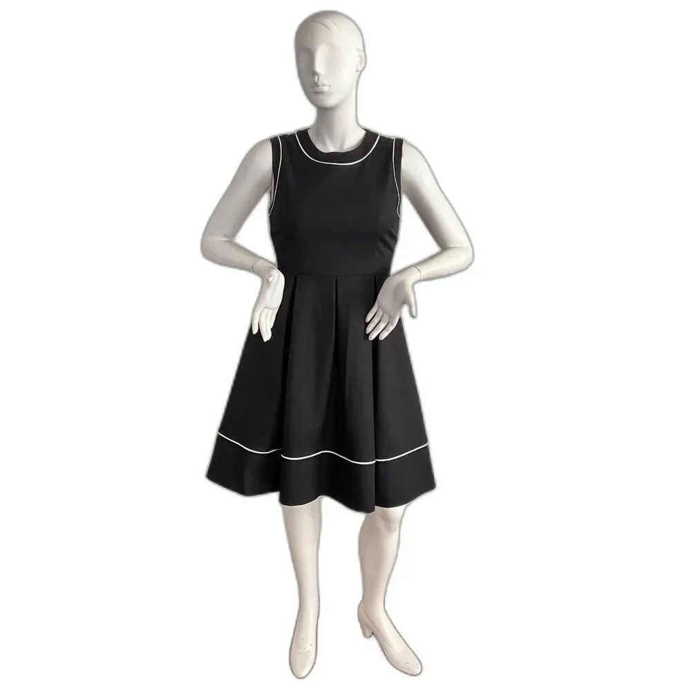 Kate Spade Hope Fit & Flare Dress Designer Preppy Pockets Black 12